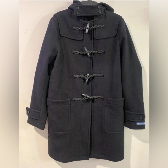 Polo Ralph Lauren Wool Duffel Coat Herringbone Men Jacket Limited Edition Sz 36R - Picture 6 of 11